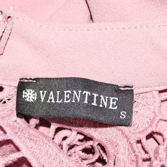 Lace Long Sleeve Mauve Wide Leg Jumpsuit Embroidered Formal Wear Women’s Small - Picture 4 of 4